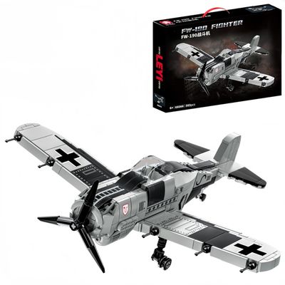 Aigidusansu WW2 Military Airplane Toy Building Sets, FW-190 Fighter Jet, Historically Accurate Aircraft Kits for Boys Age 8-12, for Girls Age 8-12, Military Fans, Adult