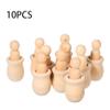LUCKDANO 10Pcs Unfinished Wooden Peg Dolls Nesting Set - DIY Craft Kits for Kids Ideal Party Favor, Wedding Dcor & Creative Play - 1.18 * 2.68 in view 1
