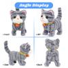 Hopearl Walking Gray Tabby Cat Interactive Electronic Pet Plush Kitty Toy with Sounds and Movements Animated Meow Shake Head Wiggle Tail Gifts for Toddlers Birthday, Gray, 7'' view 4