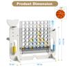 Giant Connect 4 Outdoor Yard Game with Mesh Bag, Jumbo Connect 4, Basketball Hoop, Ring Toss and Golf Games, Adjustable Height Family Game for Kids and Adults, Easy to Install (White+Gray) view 2