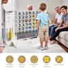 Giant Connect 4 Outdoor Yard Game with Mesh Bag, Jumbo Connect 4, Basketball Hoop, Ring Toss and Golf Games, Adjustable Height Family Game for Kids and Adults, Easy to Install (White+Gray) view 3