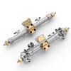 2pcs 1/24 Front Rear Axle RC Upgrade Part Aluminum Alloy Complete Rc Front Rear Axle for Axial SCX24 RC Car Part(Silver) view 1