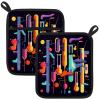 2-Pack Set Beaker Burner Test Tubes Microscope reto (3) Pot Holder view 1