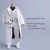 1/12 Scale Male Trench Coat Long Outerwear Jacket Clothing for 6-inches Male Action Figure Body, 1/12 Man Action Figure Business Suit Set Outfit (White, Outfit) view 2