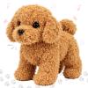 Hopearl Walking Teddy Dog Interactive Electronic Pet Plush Toy Puppy Woof and Moving Animated Nodding Head Gifts for Toddlers Birthday, Brown, 7'' view 1