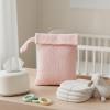 DAOLUAN Portable Baby Stroller Diaper Bag Infant Stroller Hanging Storage Pouch Small Mommy Bag for Outdoor (Light Pink, 22cm*20cm) view 2
