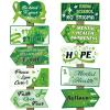Abilat 20 Pcs Mental Health Awareness Decor Be Kind to Your Mind Green Ribbon Motivational Directional Signs for Theme Month School Corporate Wellness Party Photo Booth Props Door Wall Yard Decor view 1