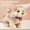 Hopearl Walking Point Dog Interactive Electronic Pet Plush Toy Puppy Woof and Moving Animated Nodding Head Gift for Toddlers Birthday, Light Brown, 7'' view 3