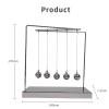 5/10-Ball Kinetic Art Sculpture, Curved Balance Pendulum Kinetic Pendulum, Metal Material, Stress Relief Decor & Unique Gift, for Artistic Decoration, Stress Relief, Science Education view 3