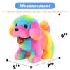 Hopearl Walking Colorful Dog with Bell Interactive Electronic Pet Plush Toy Puppy Woof and Moving Animated Nodding Head Gifts for Toddlers Birthday, Rainbow, 7'' view 4