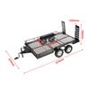 AMZSTAR RC Car Dual Axle Metal Trailer Climbing Vehicle Flatbed Trailer with Four Tires Wheels,Tail Lights,Metal Hitch Mount Trailer for 1/10 RC Crawler Car SCX10 TRX4 KM2 D90 Gen8 view 2
