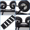 AMZSTAR RC Car Dual Axle Metal Trailer Climbing Vehicle Flatbed Trailer with Four Tires Wheels,Tail Lights,Metal Hitch Mount Trailer for 1/10 RC Crawler Car SCX10 TRX4 KM2 D90 Gen8 view 3
