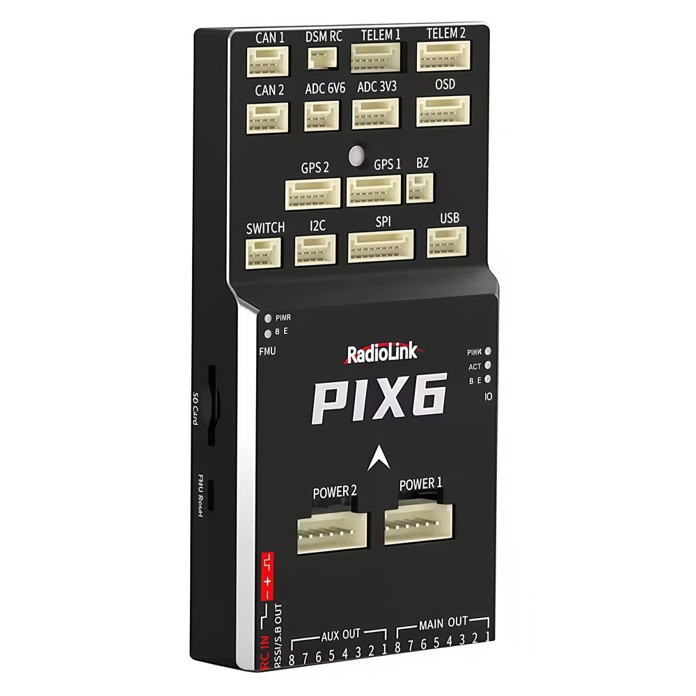 RadioLink PIX6 Open-Source Flight Controller, Dual-Gyro, Dual GPS, OSD Support for Airplane Car Boat, All Models Compatible (Multi-axis version)