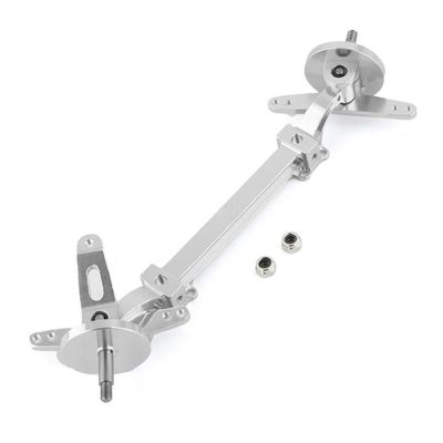 1:14th Scale Metal No Power Steering Axle for Tami-ya RC Truck Tipper Scania 770S 56368 Volvo ACTROS Benz Man LESU Model Car DIY(Silver Steering axle)