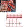Panel Overlay Organizer & Scoring Board for Azul - Scoreboard with Independent Partitions - 4 Pack (red) view 1