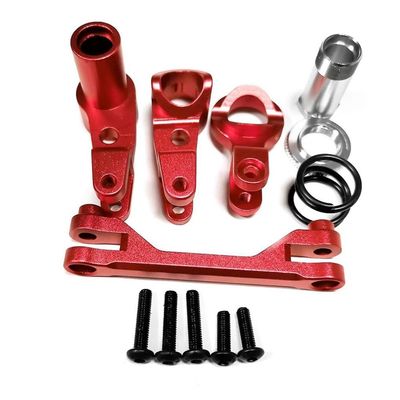 for RCGOFOLLOW Aluminum Alloy Steering Servo Saver Assembly Servo Saver Set for TRA-XXAS UDR 1/7 RC Car Upgrade Parts(Red)