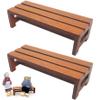2Pcs Mini Bench 1:12 Scale Tiny Wooden Benches for Crafts Dollhouse Accessories Model Scenes view 1