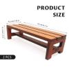 2Pcs Mini Bench 1:12 Scale Tiny Wooden Benches for Crafts Dollhouse Accessories Model Scenes view 2