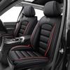 Car Seat Covers for Discovery Sport,for Land Rover Discovery Sport 2015-2024 2025,Waterproof Leather Seat Covers,Compatible Airbag,Front Set Comfort Car Seat Protectors for Most Cars(Black&Red) view 1