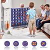 Giant Connect 4 Outdoor Yard Game with Mesh Bag, Jumbo Connect 4, Basketball Hoop, Ring Toss and Golf Games, Adjustable Height Family Game for Kids and Adults, Easy to Install (White+Purple) view 3