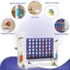Giant Connect 4 Outdoor Yard Game with Mesh Bag, Jumbo Connect 4, Basketball Hoop, Ring Toss and Golf Games, Adjustable Height Family Game for Kids and Adults, Easy to Install (White+Purple) view 4