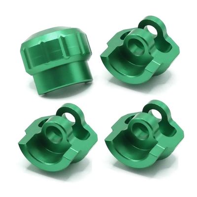 4pcs Metal Shock Cap Protector Shock Absorber Protection Cover AR330492 for ARRMA 1/7 1/8 RC Car Upgrade Parts Accessories(Green)