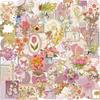 50PCS Gold Foil Flower Stickers, Romantic Floral Waterproof Vinyl Decals for Journal, Scrapbook, Laptop, Phone Case, Water Bottle, Aesthetic DIY Decor view 1