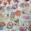 50PCS Gold Foil Flower Stickers, Romantic Floral Waterproof Vinyl Decals for Journal, Scrapbook, Laptop, Phone Case, Water Bottle, Aesthetic DIY Decor view 2