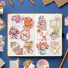 50PCS Gold Foil Flower Stickers, Romantic Floral Waterproof Vinyl Decals for Journal, Scrapbook, Laptop, Phone Case, Water Bottle, Aesthetic DIY Decor view 3