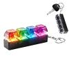 2 Pcs Keyboard Fidget Toys, RGB Lights Mechanical Keyboards Clicker Toy for Stress Relief, 4 Buttons Keyboard Keychain Clicky Fidgets Toys for Adults Kids view 3