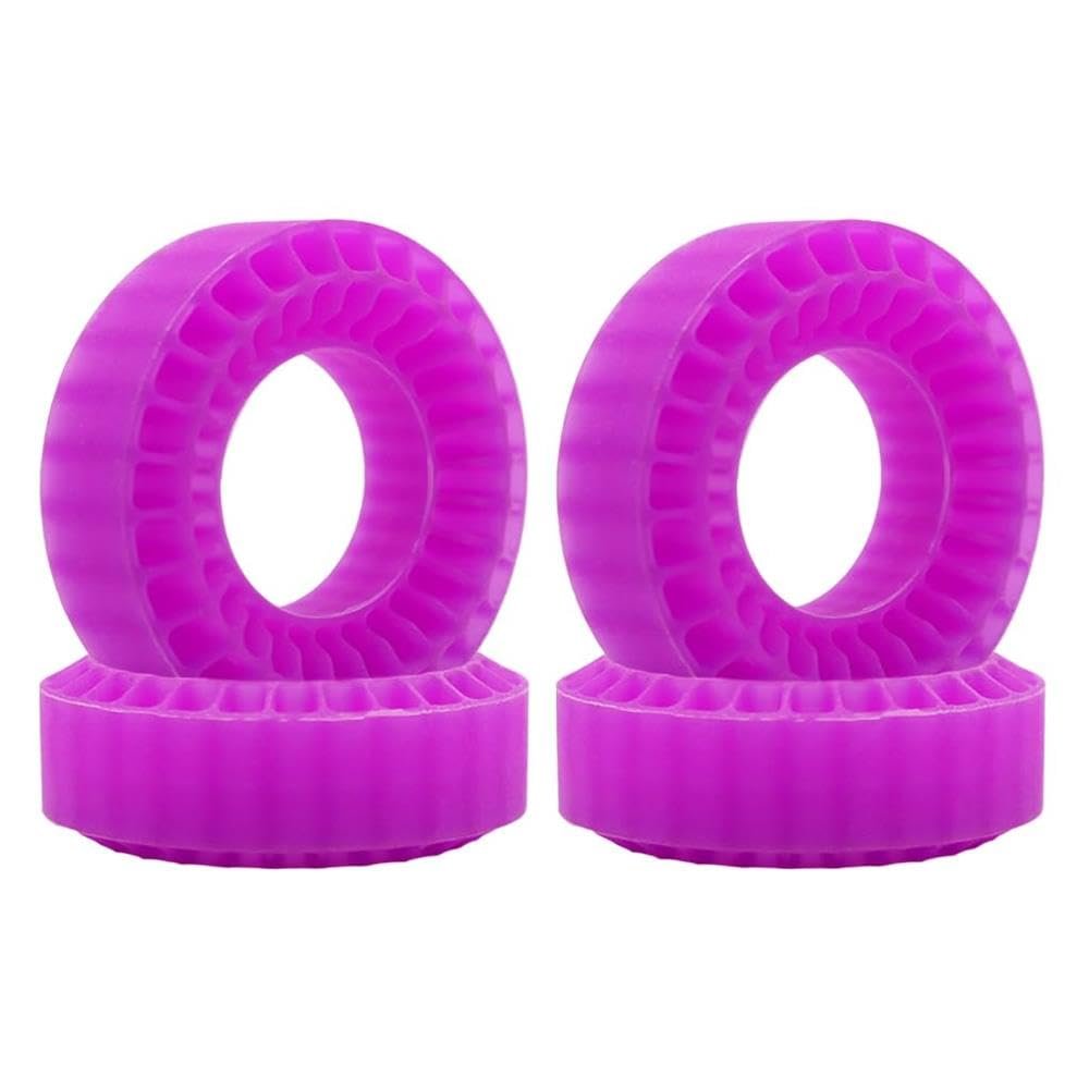 for Waterproof 55mm Silica Gel Insert Foam Fit 1.0 inch Tyres for 1/18 1/24 Rc Crawler SCX24 Fcx24 Ax24 Enduro24 TRX4M Tire Upgrades(Purple)