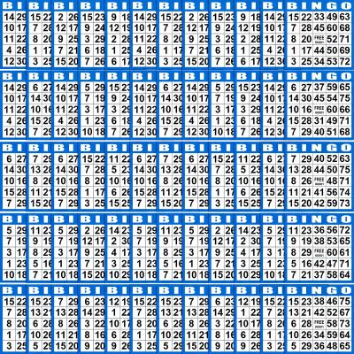 Harloon 1000 Sheets Bingo Paper Game Cards 20 Books 4"x4" Disposable Cards Suit for Family Game Nights Large Groups Activities (Blue)