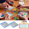 Harloon 1000 Sheets Bingo Paper Game Cards 20 Books 4"x4" Disposable Cards Suit for Family Game Nights Large Groups Activities (Blue) view 3