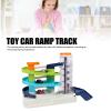 Nurnesy Parking Garage Toy Playset Multi Layer Track Design Parking Garage Toy Playset, Electric Car Ramp Track Set for Kids, Interactive Car Lot with Traffic Rules, view 4