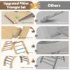 CMFYDAILY Large Pikler Triangle Set, 7-in-1 Toddler Climbing Toys Indoor, Wooden Montessori Climbing Set with Arch Ramp Ladder, Foldable Baby Jungle Gym Playground (Rainbow) view 4