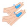 NUOBESTY 2pcs Wooden Train Track Connectors Switch Track Accessories for Kids Wooden Train Sets, Compatible with Leading Brands, Ideal for Creative Play view 1
