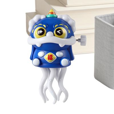 Electric Dancing Lion Toy with Led Light and Music, Creative Wind-Up Twisting Lion Dance Toy, Rechargeable Interactive Sensory Toys, for Christmas Birthday Gift,Focus Development
