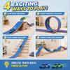 Flexible Tracks 15 Ft Flex Race Car Track for Kids Toy-DIY Car Track Set with 1/64th Rebound Cars Portable Rolls Up Race Tracks with Strong Suction Cups-Great Gifts Toys for Boys Girls Ages 3+ view 4