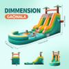 26.3FT Commercial Grade Inflatable Water Silde for Kids Adults, Heavy Duty PVC Adult Water Slides with Big Airtight Water Pool, Adult tWaterslide with 1100W Blower for Outdoor (Green, 26.4FT) view 2