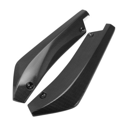 Car Rear Bumper Lip Splitter for Seat Altea Freetrack 2009-2011 2012 2013 2014 2015, 2 Pcs Side Fin Fenders Protector Anti Scratch Wrap Angle Spoilers, Car Accessories,Carbon Fiber Black