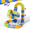 Electric Train Set for Kids 3-8, 124 Pcs(36 Track +1 Car) Rail Train Track Toy, 3D Flexible Race Track for Toddlers, Gravity-Defying Motorized Car STEM Building Train Tracks Learning Toy Gift view 1