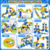 Electric Train Set for Kids 3-8, 124 Pcs(36 Track +1 Car) Rail Train Track Toy, 3D Flexible Race Track for Toddlers, Gravity-Defying Motorized Car STEM Building Train Tracks Learning Toy Gift view 4