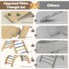 CMFYDAILY Large Pikler Triangle Set, 7-in-1 Toddler Climbing Toys Indoor, Wooden Montessori Climbing Set with Arch Ramp Ladder, Foldable Baby Jungle Gym Playground (Rainbow RD) view 4