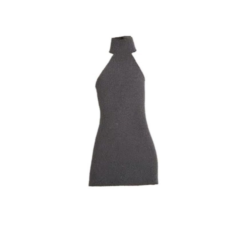 1/12 Female Soldier High Collar Backless Skirt Dress Model 6''Action Figures (H Gray,Skirt Dress)