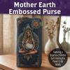 Nemesis Now Mother Earth Embossed Purse 18.5cm Nature Goddess Wallet, Spiritual Fantasy Handbag with Zip-Around Closure, Handbag for Nature Lovers view 2