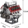 MAD Cison Mini V8 Engine Kit That Runs - Small Engine Building Kit for Adults, Suit for RC Cars AX90104 SCX10 Capra VS4-10 Pro/Ultra, Simulation Toy (with Supercharger) view 2