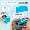321 Grow Silicone On-The-Go Snack Mat  Foldable Reusable Placemat with 3 Compartments and Lids  Travel-Friendly Baby and Toddler Snack Plate  Dishwasher Safe (Pebble) view 2
