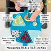 321 Grow Silicone On-The-Go Snack Mat  Foldable Reusable Placemat with 3 Compartments and Lids  Travel-Friendly Baby and Toddler Snack Plate  Dishwasher Safe (Pebble) view 3