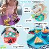 321 Grow Silicone On-The-Go Snack Mat  Foldable Reusable Placemat with 3 Compartments and Lids  Travel-Friendly Baby and Toddler Snack Plate  Dishwasher Safe (Pebble) view 4