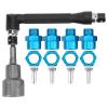12mm to 17mm Wheel Hex Hub Adapter Socket Spanner Set, Aluminum Alloy RC Car Conversion Tool with Steel Wrench for 1/10 1/8 Scale Remote Control Vehicles (Blue) view 1
